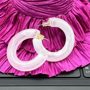 Cloud Color 2026 ~ Vintage Acrylic Lucite Hoop Earrings